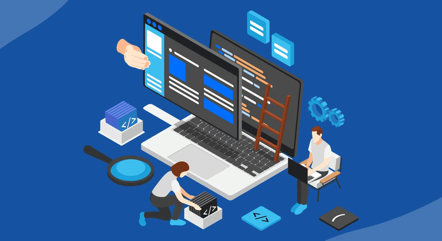 Website performance build illustration